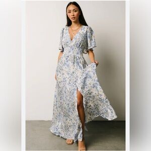 Baltic Born Light Blue Floral Maxi Dress